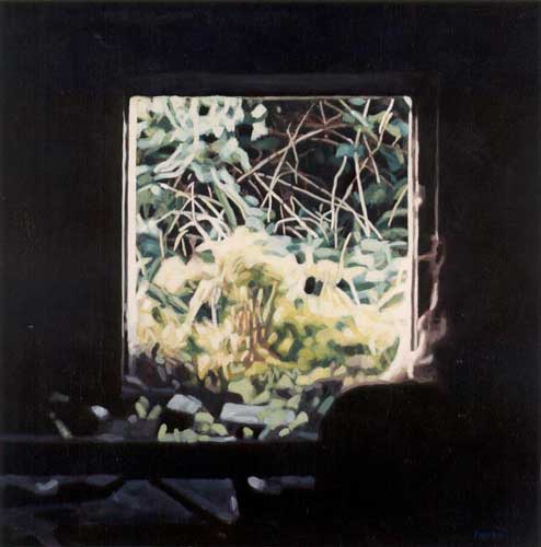 kunstwerk: 'Zonlicht' gouache door kunstschilder Frans Koppelaar.