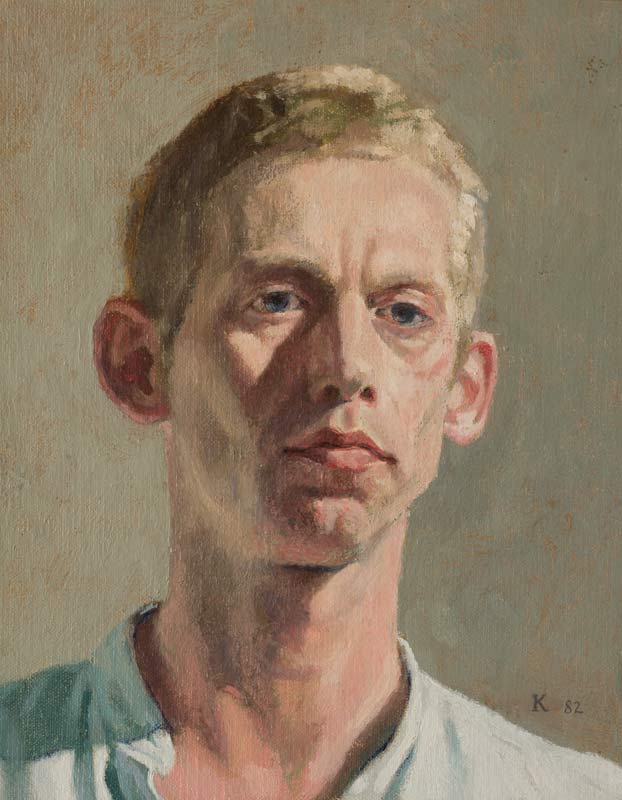art work: 'Selfportrait' oil on linnen by Dutch painter Frans Koppelaar.